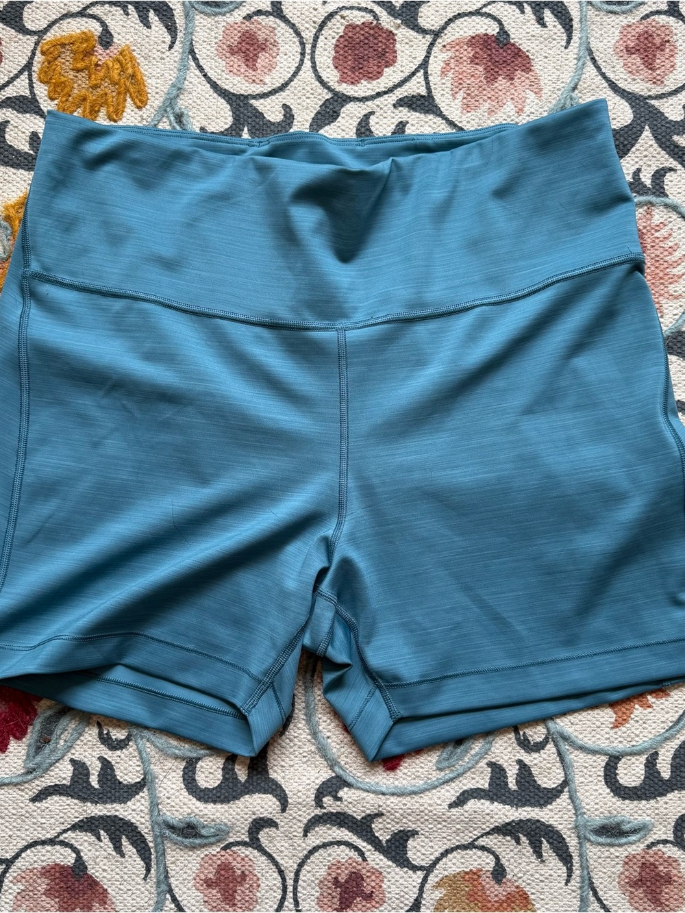 Athleta Blue High-Rise Performance Shorts